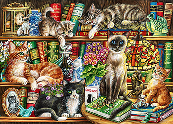 Puss N'Boots - Cats, animal, art, Siamese, cats, feline, beautiful, illustration, artwork, wide screen, painting, pets HD wallpaper
