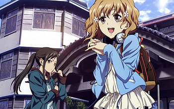 Anime, Girls, Street, Joy HD wallpaper