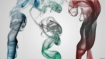 Ice Mint Fire, ot, lava, mint, snow, warm, pepper, art, color, smooth, cold, tree, coloured, plant, fine, smoke, fire, ice HD wallpaper
