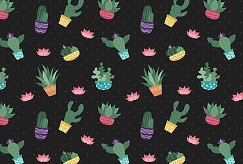Cactuses, Flowers, Art, Pattern, Texture, Textures HD wallpaper