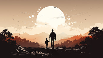 Fathers Day Sunrise Bonding, holiday, Father's Day HD wallpaper