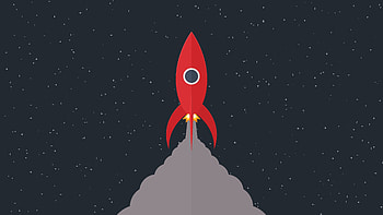 Rocket Minimal , rocket, minimalism, minimalist, artist, artwork, deviantart HD wallpaper