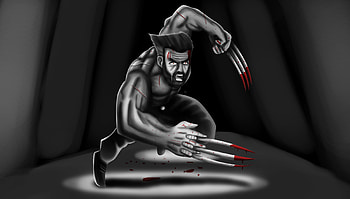 Logan Wolverine Black Art , logan, wolverine, superheroes, artist, artwork, digital-art, deviantart HD wallpaper