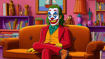 Joker In Simpson, joker, supervillain, superheroes, ai, artwork, digital-art, the-simpsons HD wallpaper