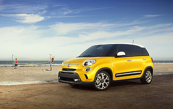 fiat 500l, landscape, fiat, italian, yellow HD wallpaper