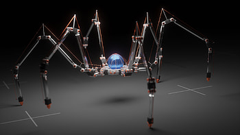 Hexapod Spider, Blender 3D, spider, Sci Fi, robot HD wallpaper