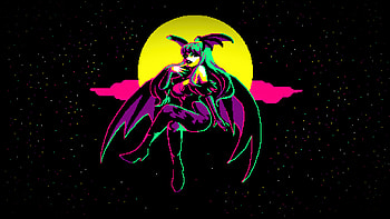 Morrigan Aensland, morrigan-aensland, 8-bit, dark, pixel, black, artist, artwork, digital-art HD wallpaper