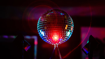 Disco ball laser light, LED , High-quality background, Nighttime ambiance HD wallpaper