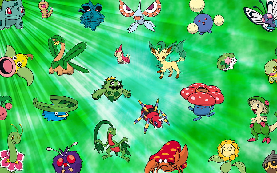 Bug Pokmon, Vibrant colors, Natural habitats, Insect types HD wallpaper