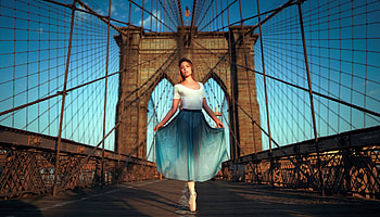 Dancer, bridge, women, girl HD wallpaper