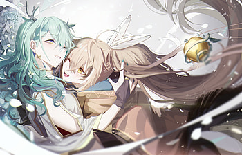Embrace Anime, girls, Anime, art, Embrace HD wallpaper