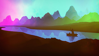 River Trek, artist, artwork, digital-art, deviantart HD wallpaper