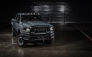 Ram 2500 Power Wagon, 75th Anniversary Edition, Front View, Ram 2500 Tuning, Gray Ram 2500, American Cars, Ram HD wallpaper