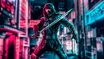 Ronin Neon Art, avengers-endgame, ronin, 2019-movies, movies, deviantart, superheroes HD wallpaper