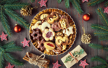 Christmas cookie, card, food, sweet, craciun, christmas, cookie HD wallpaper