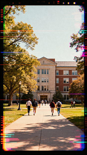 Sunlit Quad Stroll — University HD phone wallpaper