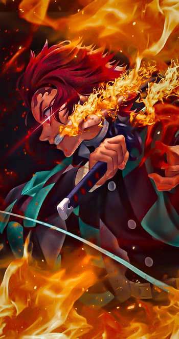 Tanjiro kamado, naruto, zenitsu, Yaiba, slayer, swordsman, demon, anime, Kimetsu HD phone wallpaper