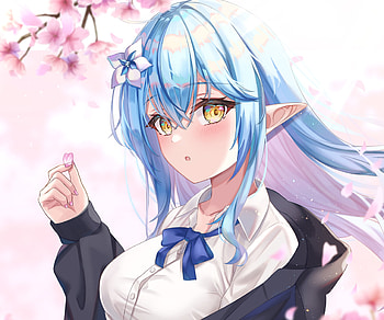 Yukihana Lamy, hololive, Yukihana Lamy, Anime, Virtual Youtuber HD wallpaper
