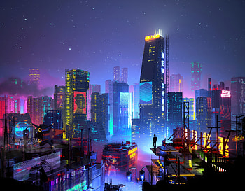 Boy In Scifi City, alone, scifi, artist, artwork, digital-art, artstation HD wallpaper