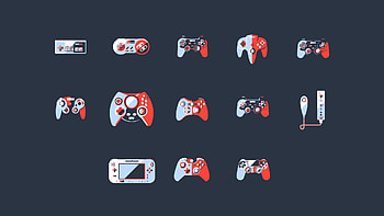 General video games controllers simple background PlayStation Xbox Nintendo Entertainment System minimalism HD wallpaper