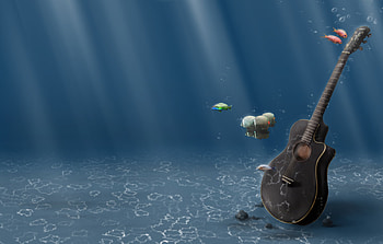Guitar Digital Art, guitar, music, artist, digital-art, instrument HD wallpaper