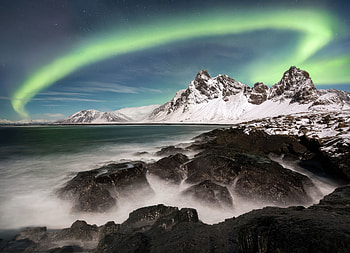 Mountain Pass Northern Europe, aurora, northern-lights, mountains, nature HD wallpaper