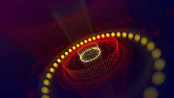 Abstract, Circles, Beams, Rays, Fractal, Glow, Hologram HD wallpaper