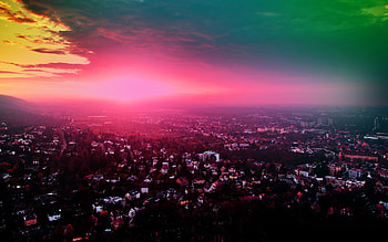 Landscape, Cities, Sunset HD wallpaper
