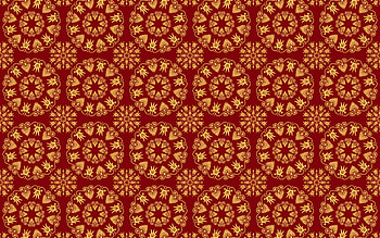 Mosaic, pattern, yellow, red, texture HD wallpaper