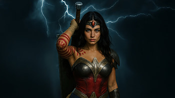 Wonder Woman Amazon Warrior Princess, wonder-woman, superheroes, artwork, art, digital-art, ai HD wallpaper