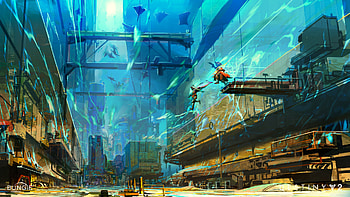 Destiny 2: Sunken Neon City Guardians, video game, Destiny 2 HD wallpaper