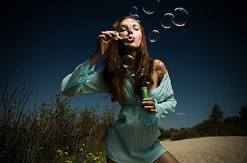 ‿ a happy time‿, women, day, bubbles, play HD wallpaper