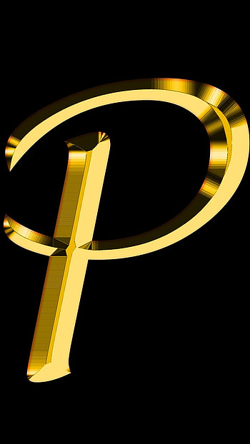 P Letter, Golden, Letter P HD phone wallpaper