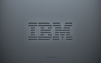 IBM logo, gray creative background, IBM emblem, gray paper texture, IBM, gray background, IBM 3d logo HD wallpaper