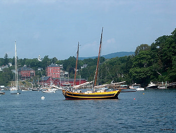 Colonial Schooner Replica, Maine, Rockport Maine, Schooner, Colonial Schooner, Replica Vessel HD wallpaper