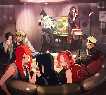 Kushina Uzumaki, Anime universe, Fugaku Uchiha, Intriguing backgrounds HD wallpaper