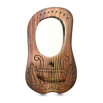 Lyre music, Lyre harp 10 metal strings, Celtic harp design, Irish musical company HD phone wallpaper
