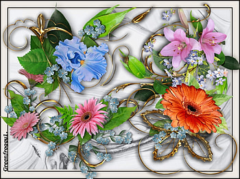 FLOWER COLLAGE, FLOWER, COLLAGE, , ABSTRACT HD wallpaper