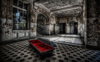 Vampire Coffin, abstract, room, fantasy, coffin, beautiful, vampire, creepy HD wallpaper