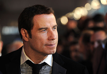 John Travolta, Laptop , Cool pose, Handsome actor HD wallpaper