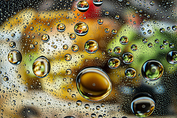 Drops, Macro, Spray, Surface HD wallpaper