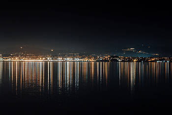 Cities, Water, Building, Lights, Reflection, Night City HD wallpaper