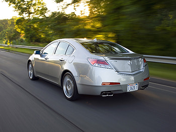 Auto, Trees, Acura, Cars, Side View, Speed, Style, Akura, 2008, Tl, Track, Metallic Gray, Grey Metallic, Route HD wallpaper