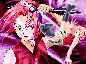 Sakura, sexy, girl, pink, anime HD wallpaper