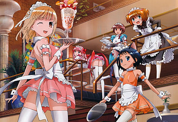 Saki, nodoka, anime, waitress, yuki, cosplay HD wallpaper