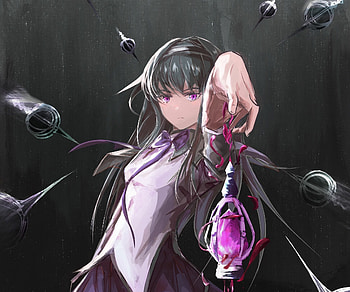 Homura Akemi, Homura Akemi, Anime, Puella Magi Madoka Magica HD wallpaper