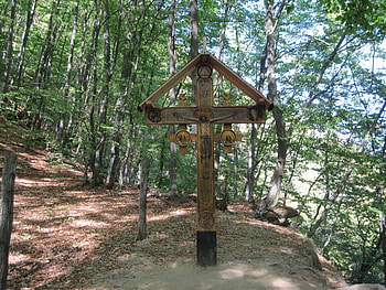 Cross, graphy, mc, nature, forest HD wallpaper