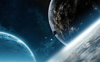 The Beauty of the Universe, galaxies, planets, universe, beauty HD wallpaper