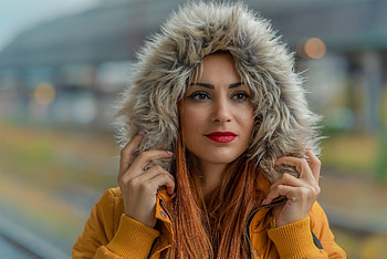 Hood, face, lady, pretty HD wallpaper