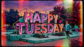 Neon Park — Happy Tuesday ( ), Neon Sign HD wallpaper